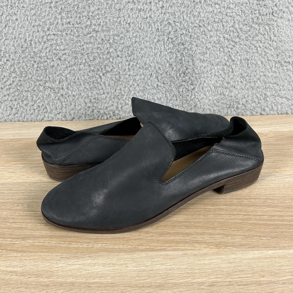 Lucky Brand Shoes Womens Size 9 Black Leather Cahill Slip-On Loafer Flats EU 39
